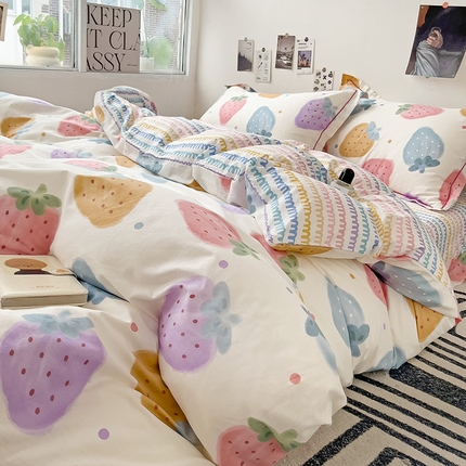 91家纺网 家纺一手货源 找家纺 总乐童家纺 2023新款网红直播爆款吊边＋一字绣工艺款四件套（十二）