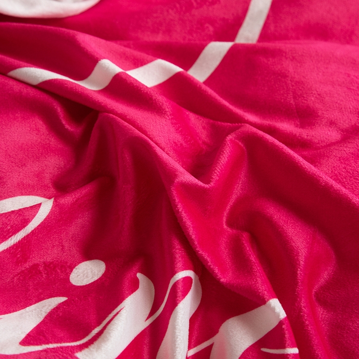 91家纺网 家纺一手货源 找家纺 色鬼 2023新款网红款潮牌婴儿绒宝宝绒印花牛奶绒四件套 芭比伦