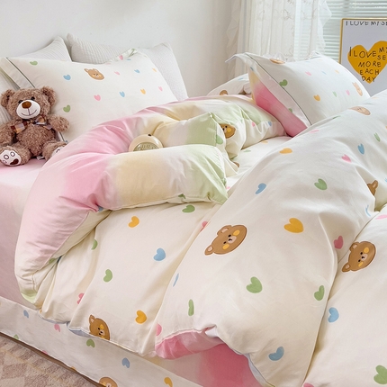 91家纺网 家纺一手货源 找家纺 总乐童家纺 2023新款网红直播爆款吊边＋一字绣工艺款四件套（十二）