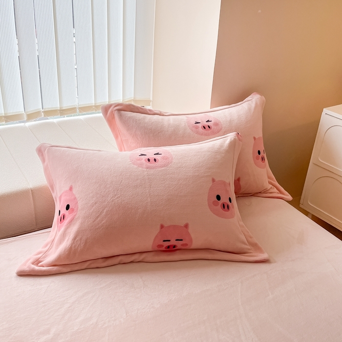 91家纺网 家纺一手货源 找家纺 （总）呗旺鹿 2023新款高克重印花牛奶绒四件套直播