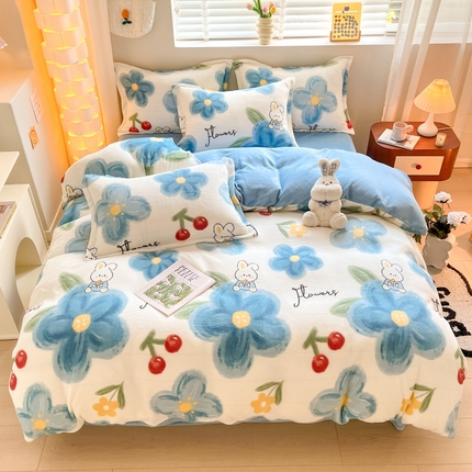 91家纺网 家纺一手货源 找家纺 （总）逸尚阁 2024新款高克重牛奶绒印花四件套（包含买家秀）