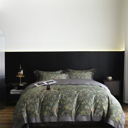 91家纺网 家纺一手货源 找家纺 （总）朵美 2023新款160支全棉数码印花四件套