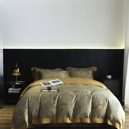 91家纺网 家纺一手货源 找家纺 （总）朵美 2023新款160支全棉数码印花四件套