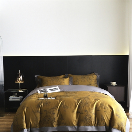 91家纺网 家纺一手货源 找家纺 （总）朵美 2023新款160支全棉数码印花四件套