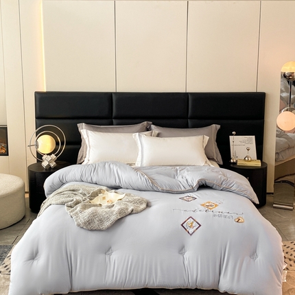 91家纺网 家纺一手货源 找家纺 （总）伊人居2023新款蚕蛹蛋白刺绣大豆被春秋被冬被【直播电商爆款】【来量定做】