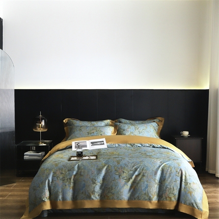 91家纺网 家纺一手货源 找家纺 （总）朵美 2023新款160支全棉数码印花四件套