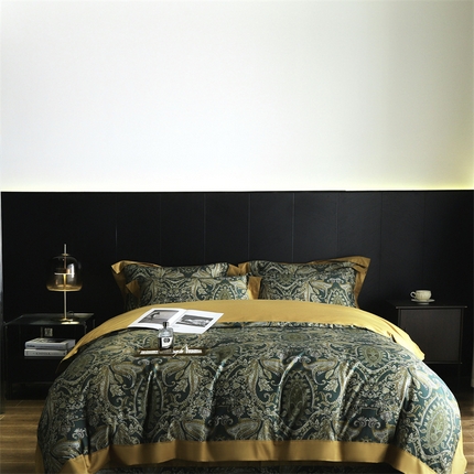 91家纺网 家纺一手货源 找家纺 （总）朵美 2023新款160支全棉数码印花四件套