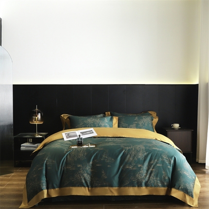 91家纺网 家纺一手货源 找家纺 （总）朵美 2023新款160支全棉数码印花四件套