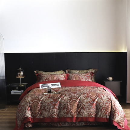 91家纺网 家纺一手货源 找家纺 （总）朵美 2023新款160支全棉数码印花四件套