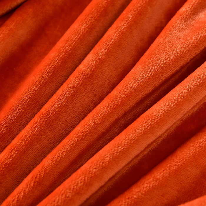 91家纺网 家纺一手货源 找家纺 畅畅家纺 2023新款纯色8.5斤9斤牛奶绒法莱绒宝宝金貂绒四件套 桔色+宝蓝