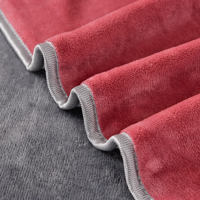 91家纺网 家纺一手货源 找家纺 畅畅家纺 2023新款纯色8.5斤9斤牛奶绒法莱绒宝宝金貂绒四件套 粉红+浅灰