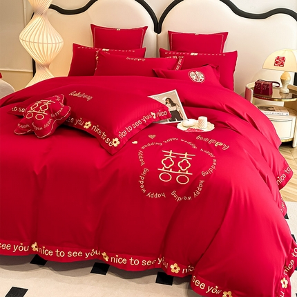 91家纺网 家纺一手货源 找家纺 （总） 婚庆长绒棉多件套