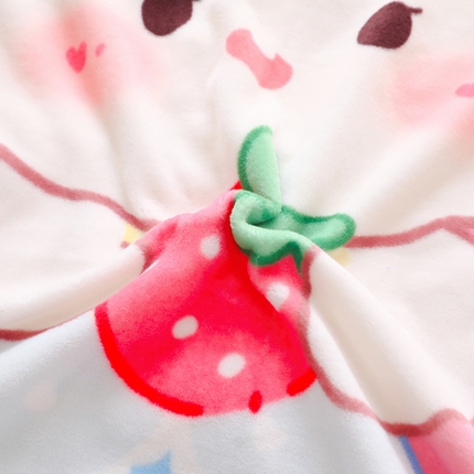 91家纺网 家纺一手货源 找家纺 鱼宝 2023新款大版牛奶绒婴童套件 梦幻小兔粉