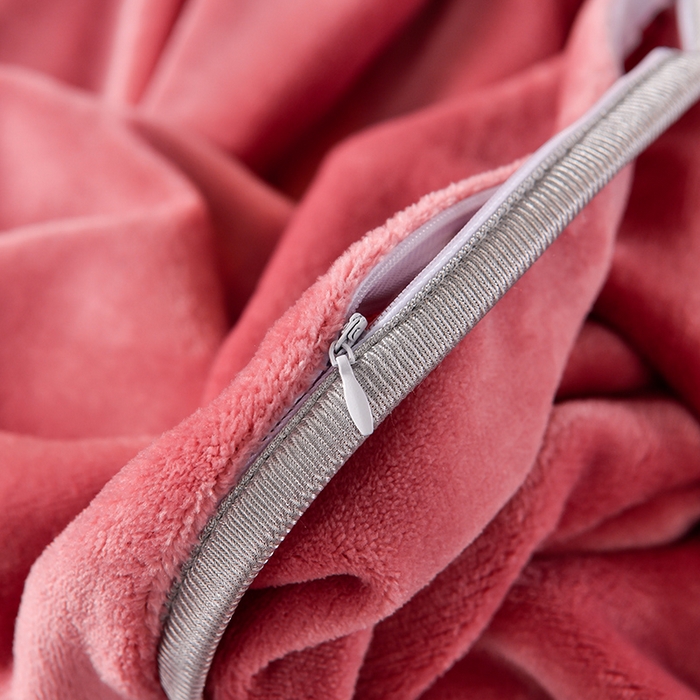 91家纺网 家纺一手货源 找家纺 畅畅家纺 2023新款纯色8.5斤9斤牛奶绒法莱绒宝宝金貂绒四件套 豆沙