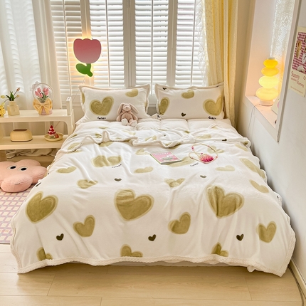 91家纺网 家纺一手货源 找家纺 （总）川悦生活 2023新款双面240克宽边牛奶绒毯子