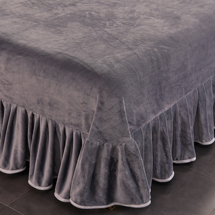 91家纺网 家纺一手货源 找家纺 畅畅家纺 2023新款纯色8.5斤9斤牛奶绒法莱绒宝宝金貂绒四件套 咖+灰