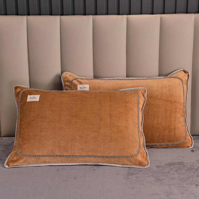 91家纺网 家纺一手货源 找家纺 畅畅家纺 2023新款纯色8.5斤9斤牛奶绒法莱绒宝宝金貂绒四件套 咖+灰