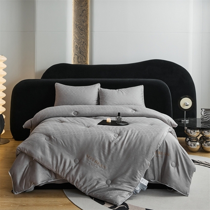 头等舱 润棉贡缎大提花A类20大豆抗菌秋冬被（基础款）拍摄2 格瑞塔灰