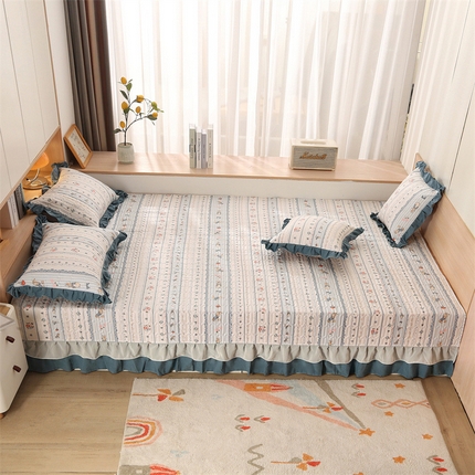 美优兰 2025新款全棉防滑榻榻米炕垫纯棉床盖三件套 彼得堡