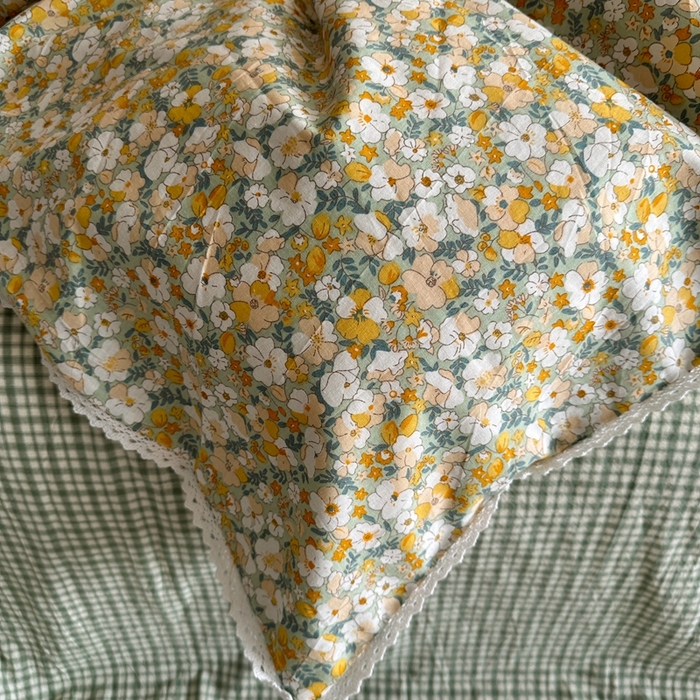 91家纺网 家纺一手货源 找家纺 千朵 2023新款全棉水洗带边四件套 夏天的风