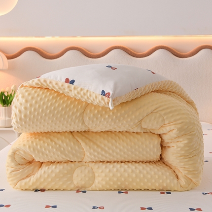 圣楚家纺  2024新款豆豆绒保暖冬被 爱的告白