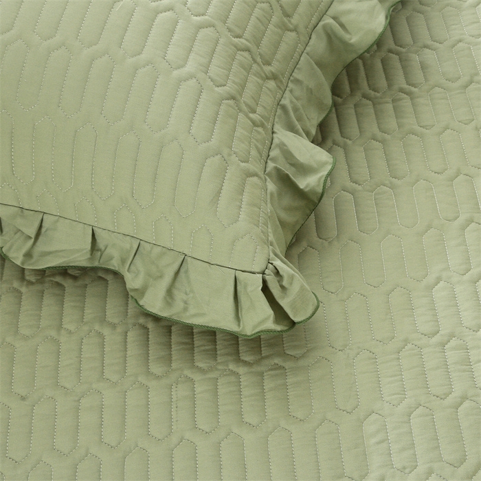 91家纺网 家纺一手货源 找家纺 美优兰 2025新款全棉防滑榻榻米炕垫纯棉床盖三件套 檀青