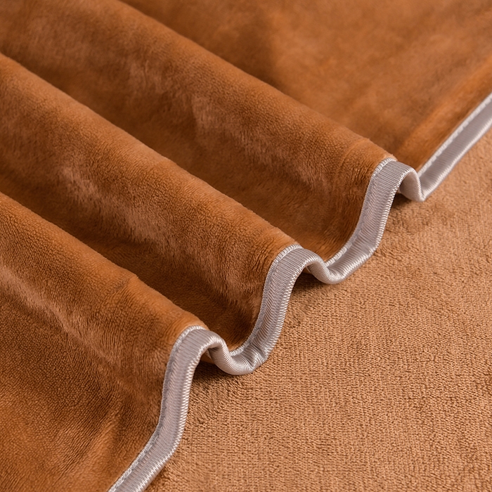 91家纺网 家纺一手货源 找家纺 畅畅家纺 2023新款纯色8.5斤9斤牛奶绒法莱绒宝宝金貂绒四件套 咖