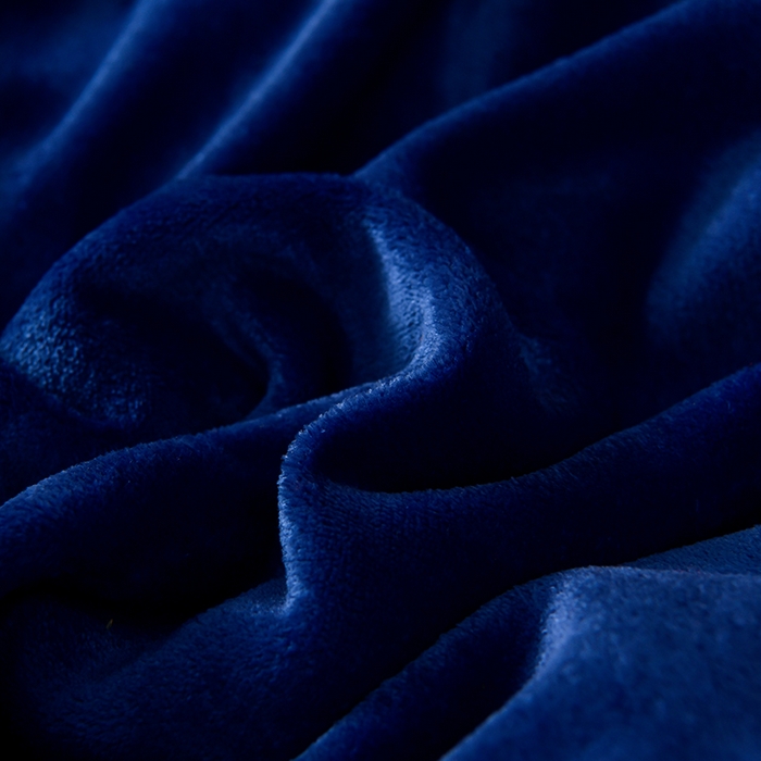 91家纺网 家纺一手货源 找家纺 畅畅家纺 2023新款纯色8.5斤9斤牛奶绒法莱绒宝宝金貂绒四件套 宝蓝+浅灰