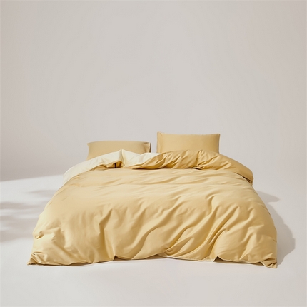 91家纺网 家纺一手货源 找家纺 原研家居 2023新款100支长绒棉纯色双拼系列 布莱克黄