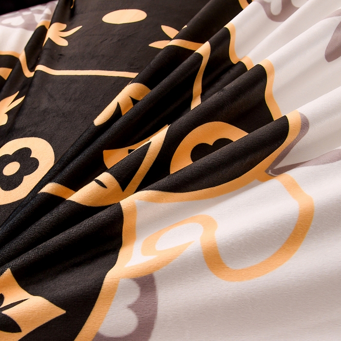 91家纺网 家纺一手货源 找家纺 爵仕家纺 2023新款暴力熊牛奶绒系列四件套 格调熊