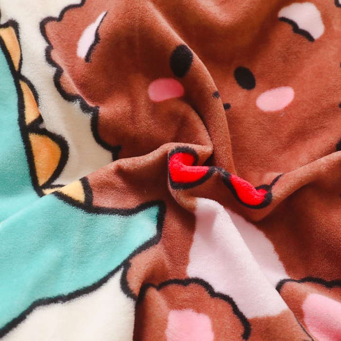 91家纺网 家纺一手货源 找家纺 鱼宝 2023新款大版牛奶绒婴童套件 动物之家