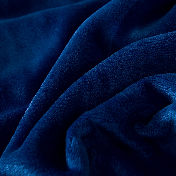 91家纺网 家纺一手货源 找家纺 畅畅家纺 2023新款纯色8.5斤9斤牛奶绒法莱绒宝宝金貂绒四件套 蓝色