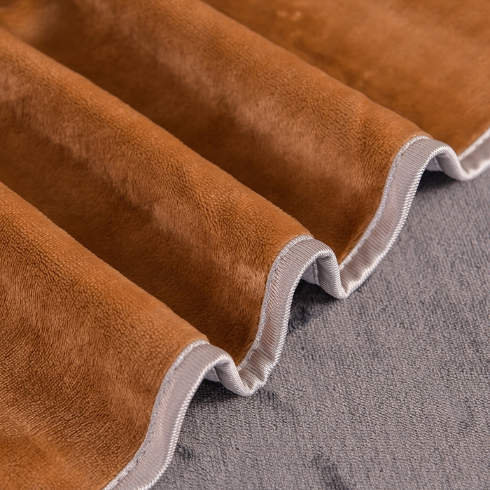 91家纺网 家纺一手货源 找家纺 畅畅家纺 2023新款纯色8.5斤9斤牛奶绒法莱绒宝宝金貂绒四件套 咖+灰