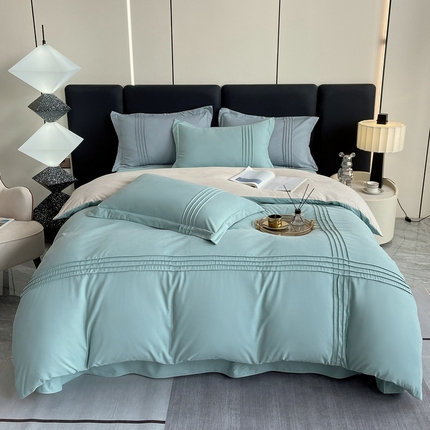 91家纺网 家纺一手货源 找家纺 （总）帛缔思 2023新款轻奢氧肤棉四件套-欣然