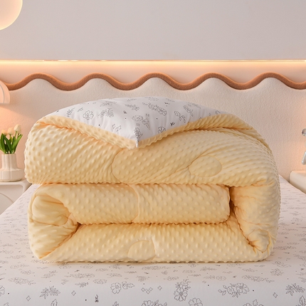 圣楚家纺  2024新款豆豆绒保暖冬被 馨香雅致