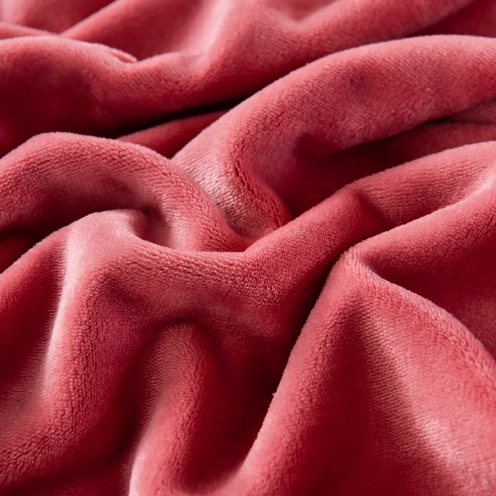 91家纺网 家纺一手货源 找家纺 畅畅家纺 2023新款纯色8.5斤9斤牛奶绒法莱绒宝宝金貂绒四件套 豆沙