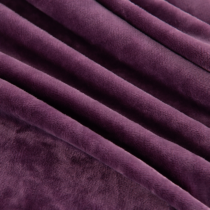 91家纺网 家纺一手货源 找家纺 畅畅家纺 2023新款纯色8.5斤9斤牛奶绒法莱绒宝宝金貂绒四件套 紫