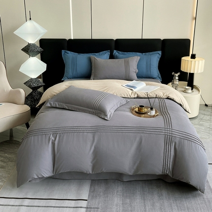 91家纺网 家纺一手货源 找家纺 （总）帛缔思 2023新款轻奢氧肤棉四件套-欣然