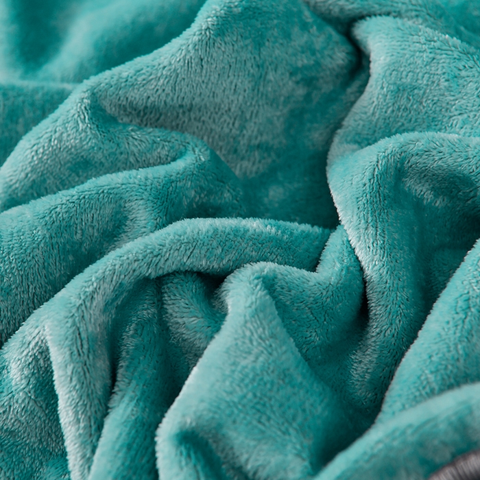 91家纺网 家纺一手货源 找家纺 畅畅家纺 2023新款纯色8.5斤9斤牛奶绒法莱绒宝宝金貂绒四件套 天蓝+浅灰