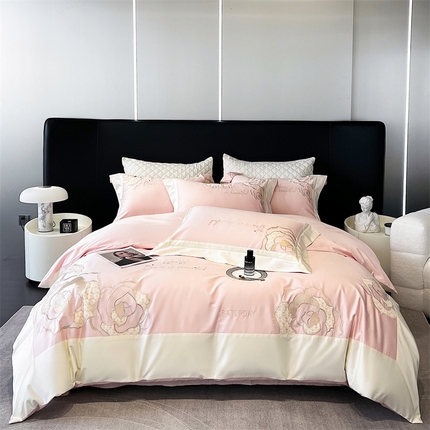 91家纺网 家纺一手货源 找家纺 （总）凯磊家纺 新款高支.长绒棉刺绣四件套 芳华系列