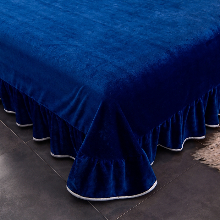 91家纺网 家纺一手货源 找家纺 畅畅家纺 2023新款纯色8.5斤9斤牛奶绒法莱绒宝宝金貂绒四件套 桔色+宝蓝