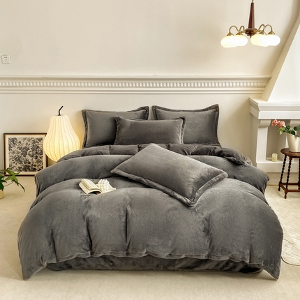 91家纺网 家纺一手货源 找家纺 （汇总）2023秋冬新款230克牛奶绒全消光四件套