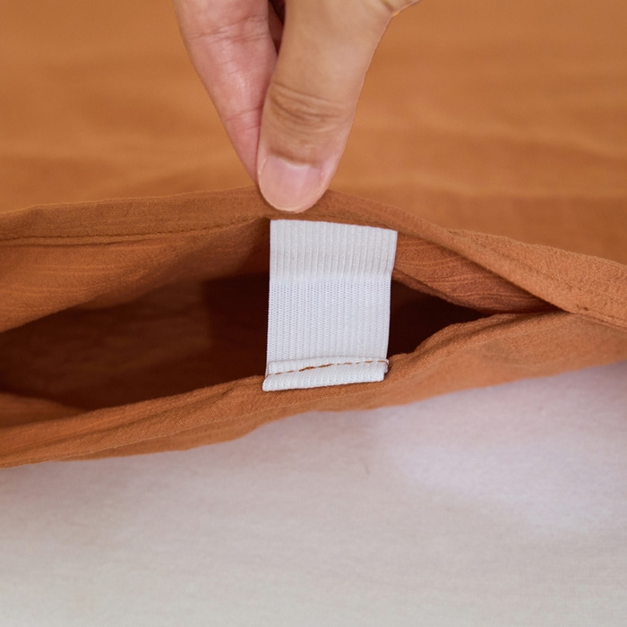 91家纺网 家纺一手货源 找家纺 荣轩家居 2023新款泡泡纱睡袋 砖红