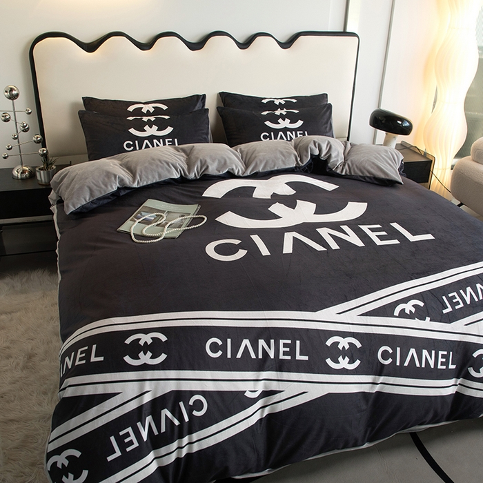 91家纺网 家纺一手货源 找家纺 摩卡 2024新款秋冬新品网红款婴儿绒毛四件套 可可黑