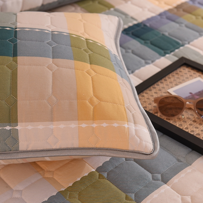 91家纺网 家纺一手货源 找家纺 八十八家纺 2024新款全棉夹棉单品套件—枕套 格律 