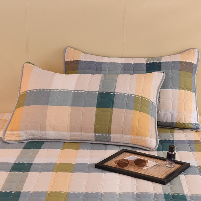 91家纺网 家纺一手货源 找家纺 八十八家纺 2024新款全棉夹棉单品套件—枕套 格律 