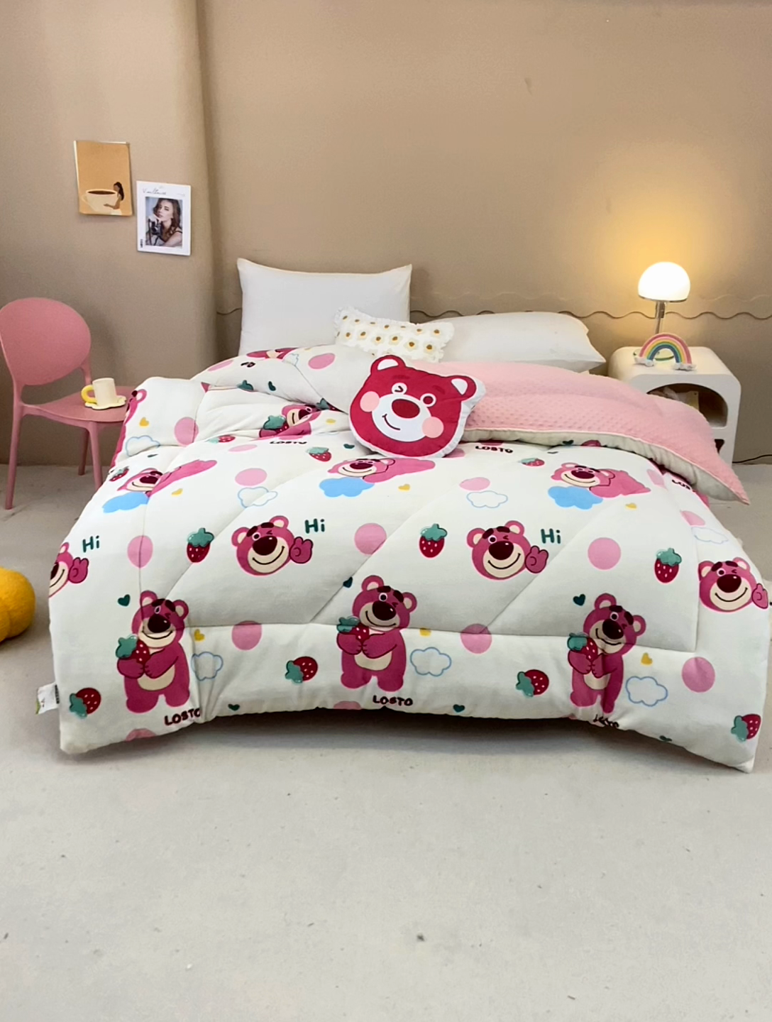 91家纺网 家纺一手货源 找家纺 （总）梦初语 2023新款A类双面牛奶绒豆豆被冬被芯被子春秋被