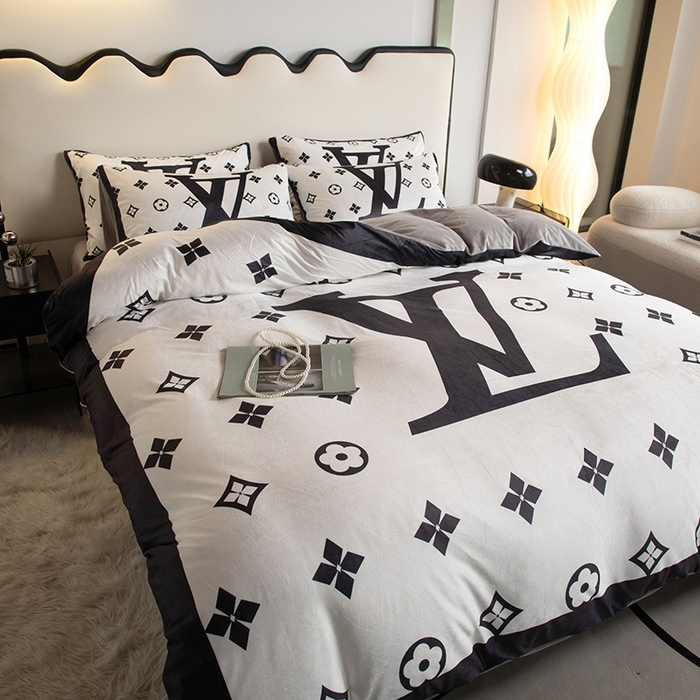 91家纺网 家纺一手货源 找家纺 摩卡 2024新款秋冬新品网红款婴儿绒毛四件套 经典威