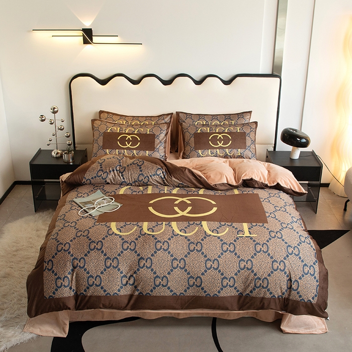 91家纺网 家纺一手货源 找家纺 摩卡 2024新款秋冬新品网红款婴儿绒毛四件套 经典咖