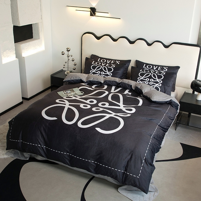 91家纺网 家纺一手货源 找家纺 摩卡 2024新款秋冬新品网红款婴儿绒毛四件套 至爱黑